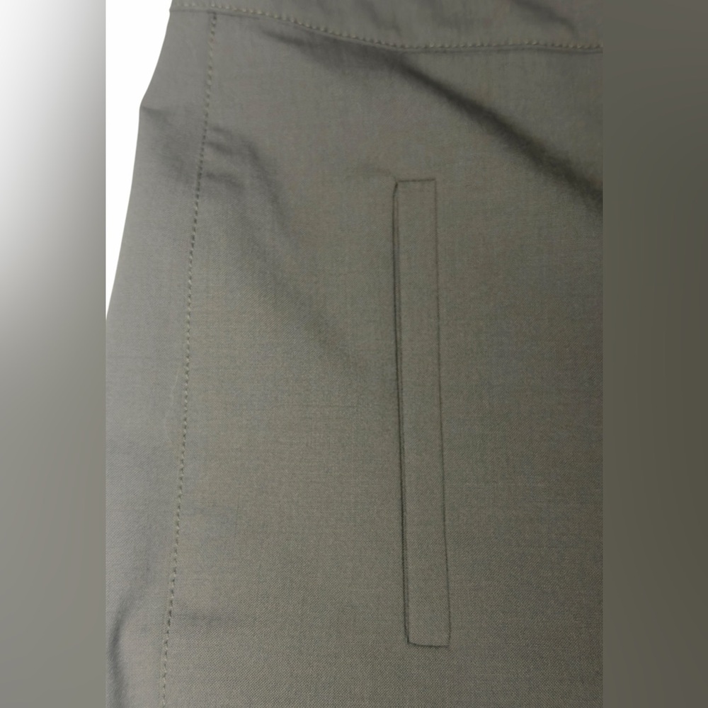 Veronica Beard Arte High Rise Cropped Wool Blend Pants Olive Size 12 - Picture 4 of 13